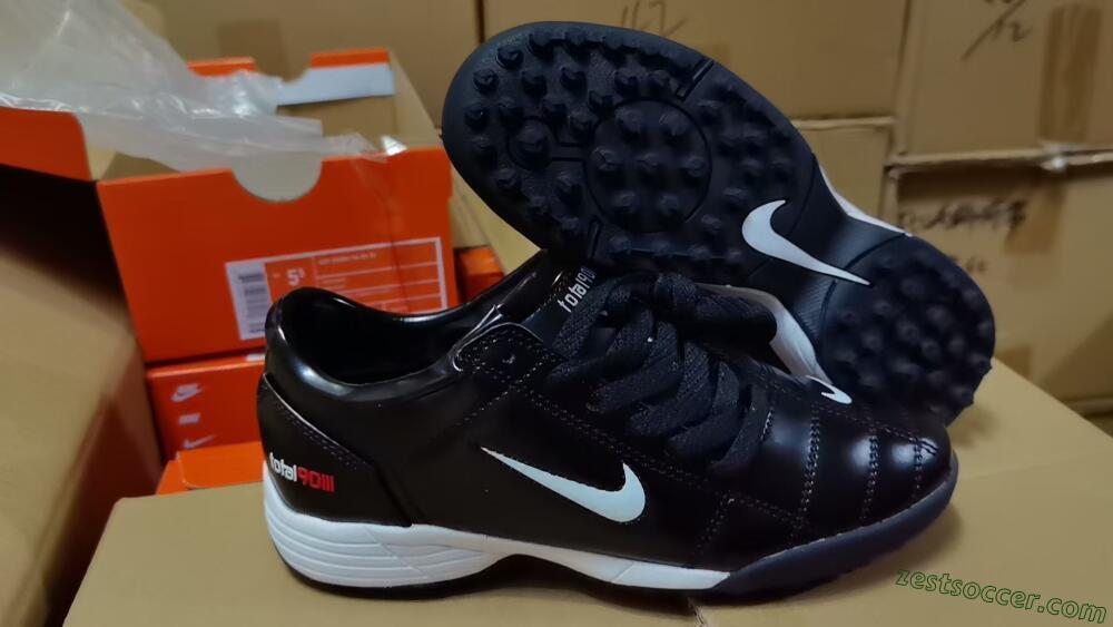 Nike Total 90 II TF Low-Tops Soccer Shoes - Black/White/Red