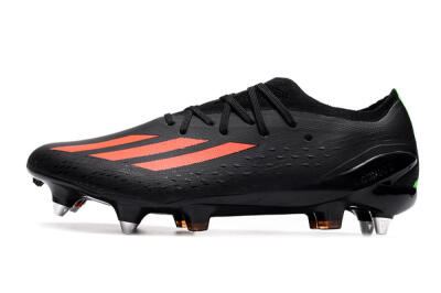 Adidas X Speedflow.1 SG Low-Tops Soccer Cleats - Black/Red/Silver