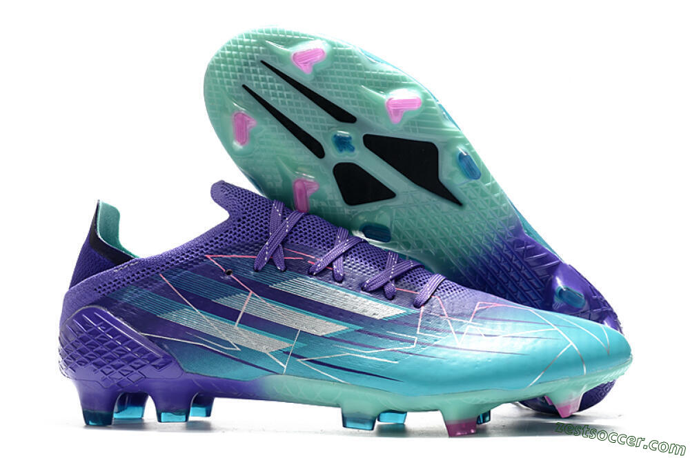 Adidas X Speedflow.1 Messi FG Low-Tops Soccer Cleats - Jade/Purple/Pink 0