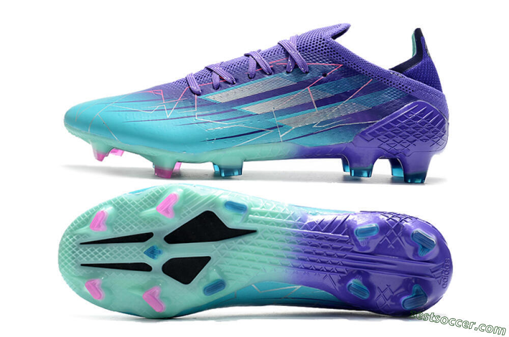 Adidas X Speedflow.1 Messi FG Low-Tops Soccer Cleats - Jade/Purple/Pink 1