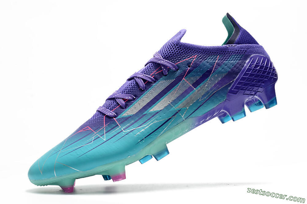 Adidas X Speedflow.1 Messi FG Low-Tops Soccer Cleats - Jade/Purple/Pink 4