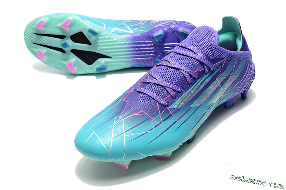 Adidas X Speedflow.1 Messi FG Low-Tops Soccer Cleats - Jade/Purple/Pink 3