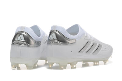 Adidas Copa Pure 2+ FG Low-Tops Soccer Cleats - White/Silver/Black