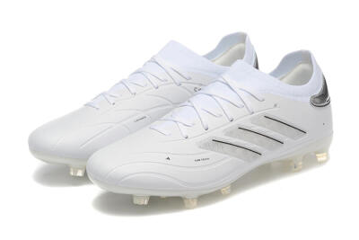 Adidas Copa Pure 2+ FG Low-Tops Soccer Cleats - White/Silver/Black