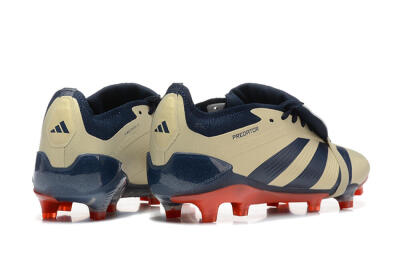 Adidas Predator Elite Foldover Tongue FG Low-Tops Soccer Cleats - Gold/Blue/Red