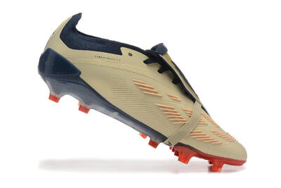 Adidas Predator Elite Foldover Tongue FG Low-Tops Soccer Cleats - Gold/Blue/Red
