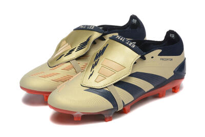 Adidas Predator Elite Foldover Tongue FG Low-Tops Soccer Cleats - Gold/Blue/Red