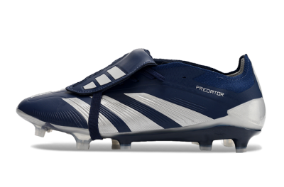 Adidas Predator Elite Foldover Tongue FG Low-Tops Soccer Cleats - Blue/Silver/White