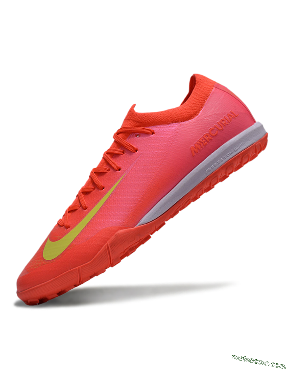 Nike Air Zoom Mercurial Vapor 16 Elite TF Low-Tops Soccer Shoes - Pink/Yellow/White 5
