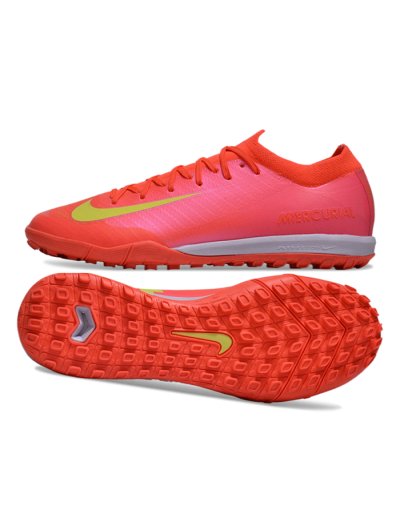 Nike Air Zoom Mercurial Vapor 16 Elite TF Low-Tops Soccer Shoes - Pink/Yellow/White