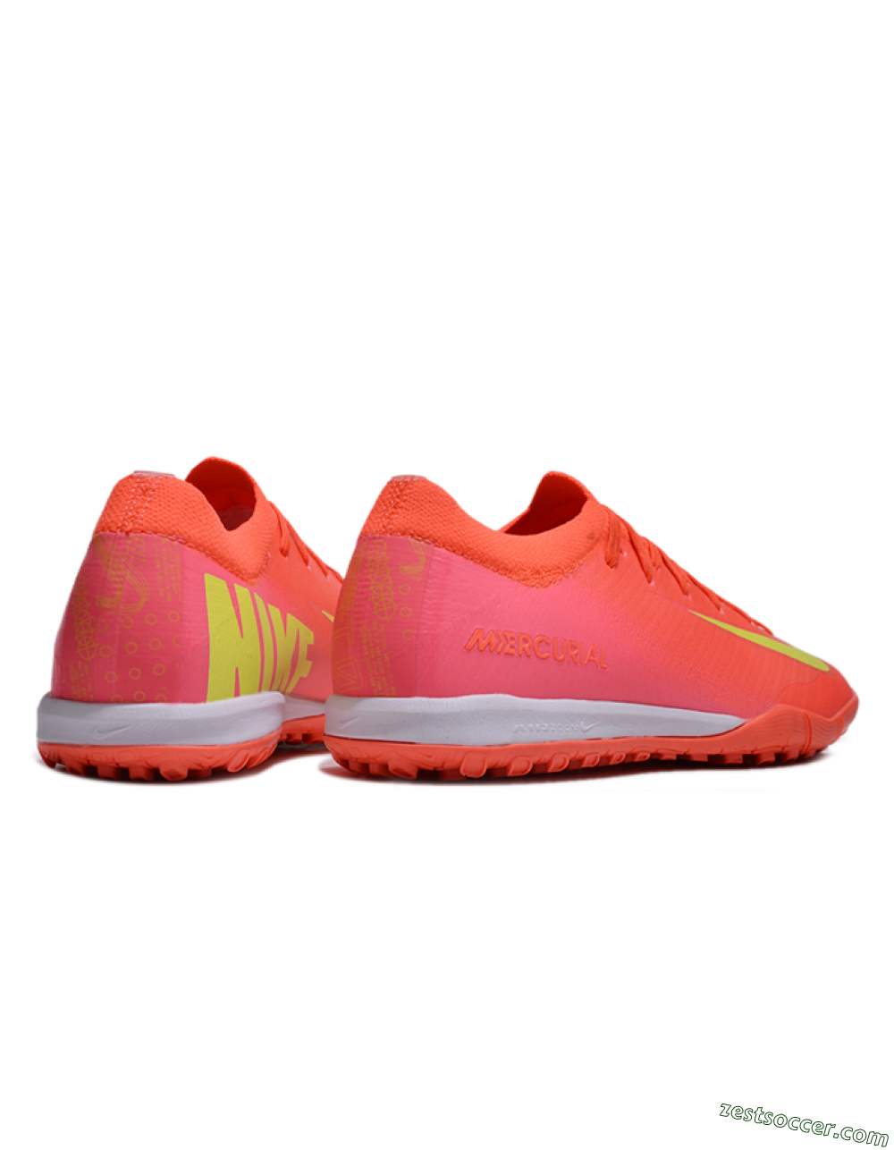 Nike Air Zoom Mercurial Vapor 16 Elite TF Low-Tops Soccer Shoes - Pink/Yellow/White 6