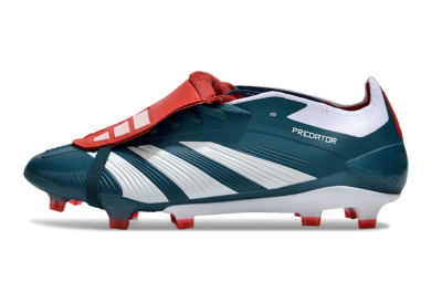 Adidas Predator Elite Foldover Tongue FG Low-Tops Soccer Cleats - Green/White/Red