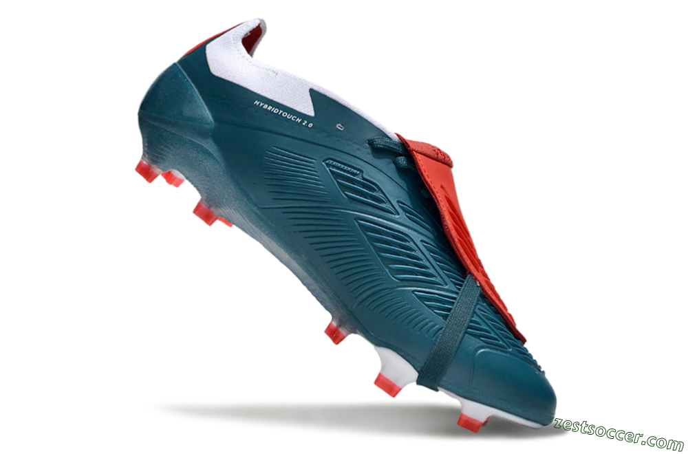 Adidas Predator Elite Foldover Tongue FG Low-Tops Soccer Cleats - Green/White/Red 4