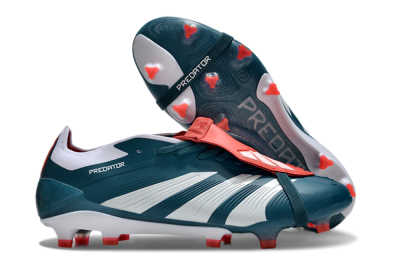 Adidas Predator Elite Foldover Tongue FG Low-Tops Soccer Cleats - Green/White/Red
