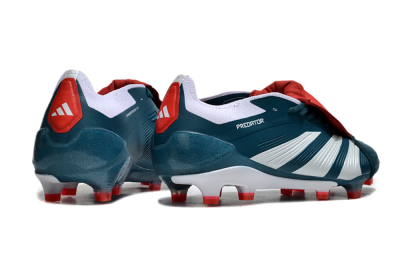 Adidas Predator Elite Foldover Tongue FG Low-Tops Soccer Cleats - Green/White/Red