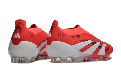 Adidas Predator+ 24 Laceless FG Low-Tops Soccer Cleats - Red/White/Black