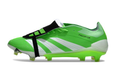 Adidas Predator Elite Foldover Tongue FG Low-Tops Soccer Cleats - Green/White/Black