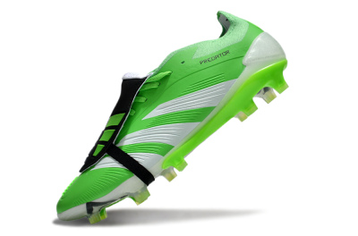 Adidas Predator Elite Foldover Tongue FG Low-Tops Soccer Cleats - Green/White/Black