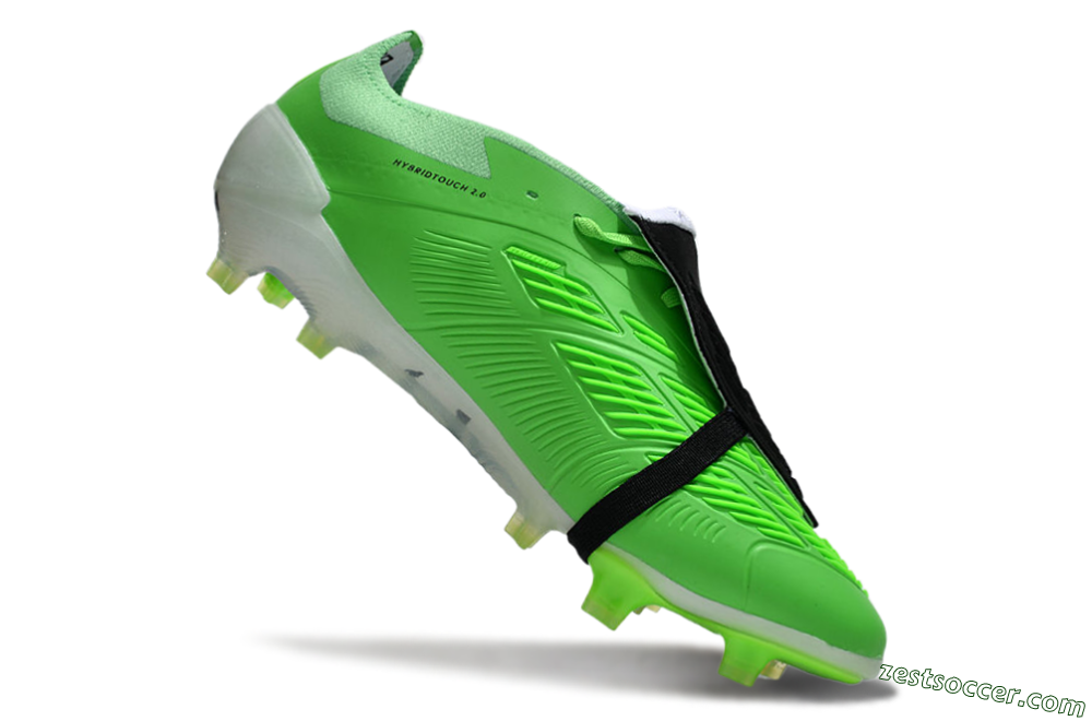 Adidas Predator Elite Foldover Tongue FG Low-Tops Soccer Cleats - Green/White/Black 4