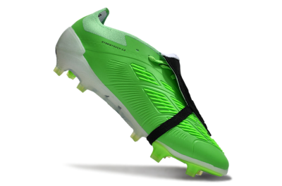 Adidas Predator Elite Foldover Tongue FG Low-Tops Soccer Cleats - Green/White/Black