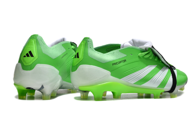 Adidas Predator Elite Foldover Tongue FG Low-Tops Soccer Cleats - Green/White/Black