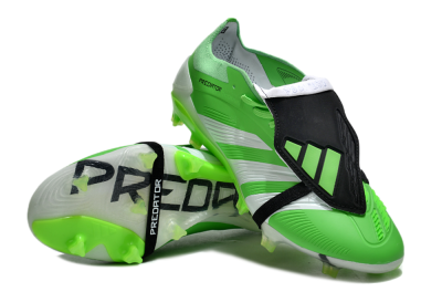 Adidas Predator Elite Foldover Tongue FG Low-Tops Soccer Cleats - Green/White/Black