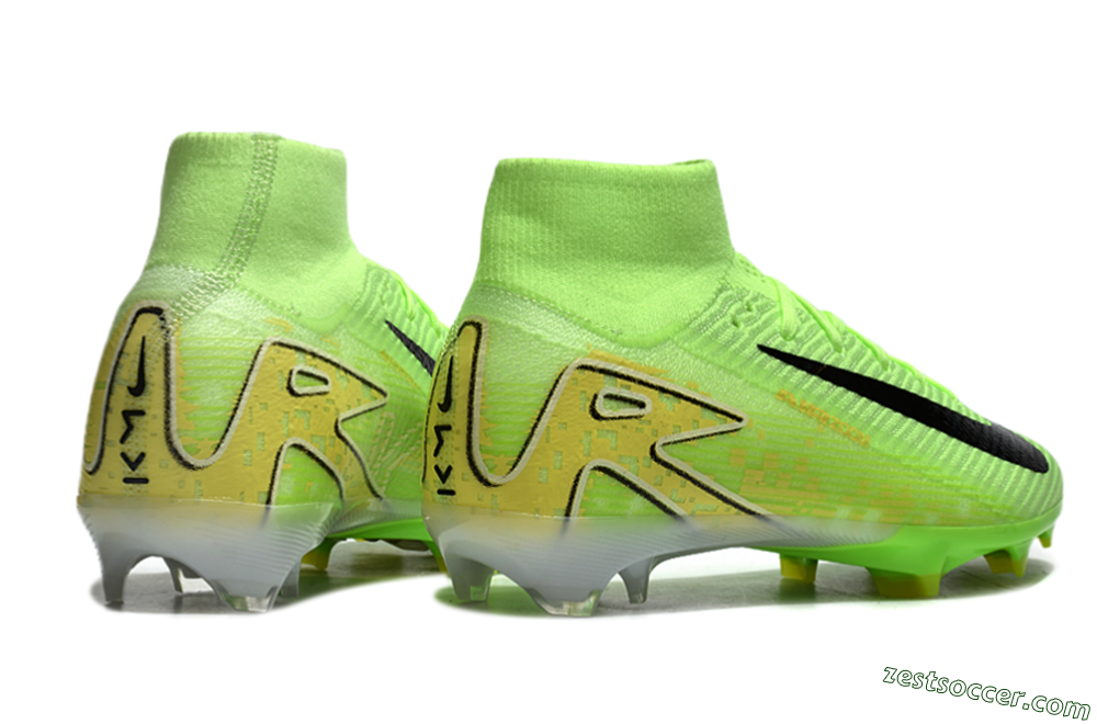 Nike Air Zoom Mercurial Superfly 10 Elite FG High-Tops Soccer Cleats - Green/Black/White 6