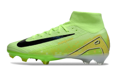 Nike Air Zoom Mercurial Superfly 10 Elite FG High-Tops Soccer Cleats - Green/Black/White