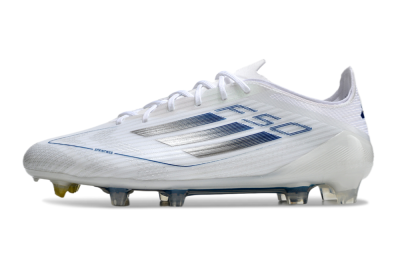 Adidas F50 Elite FG Low-Tops Soccer Cleats - White/Silver/Blue