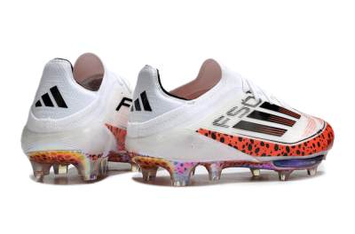 Adidas F50+ Lightstrike Elite FG Low-Tops Soccer Cleats - White/Black/Leopard