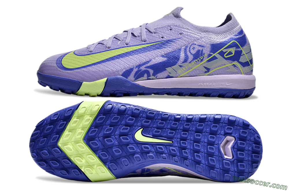 Nike Air Zoom Mercurial Vapor 16 Elite TF Low-Tops Soccer Shoes - Purple/Yellow/White 1