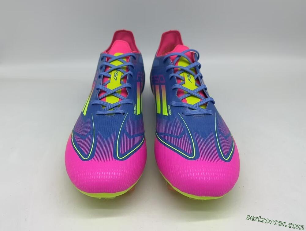 Adidas F50 Elite TF Low-Tops Soccer Shoes - Blue/Pink/Yellow