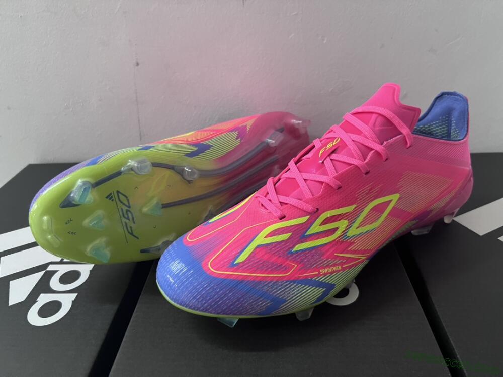 Adidas F50 Elite FG Low-Tops Soccer Cleats - Red/Yellow/Blue