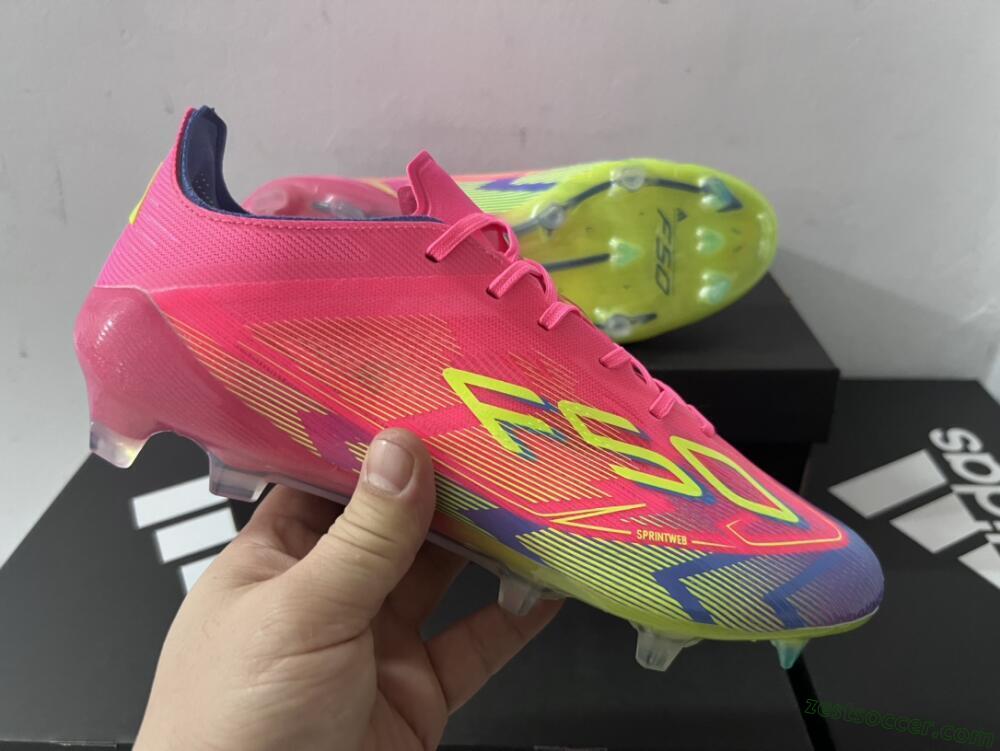 Adidas F50 Elite FG Low-Tops Soccer Cleats - Red/Yellow/Blue