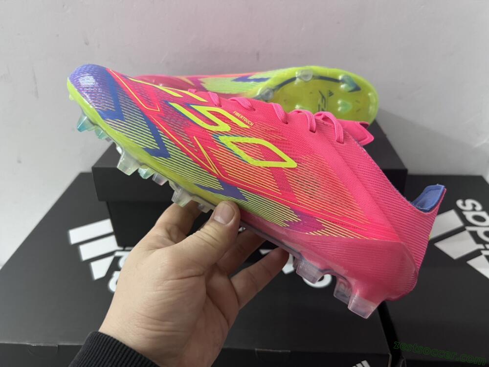 Adidas F50 Elite FG Low-Tops Soccer Cleats - Red/Yellow/Blue
