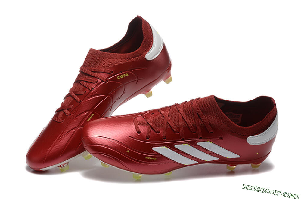 Adidas Copa Pure 2+ FG Low-Tops Soccer Cleats - Red/White/Yellow 6