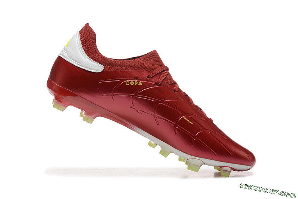 Adidas Copa Pure 2+ FG Low-Tops Soccer Cleats - Red/White/Yellow 7