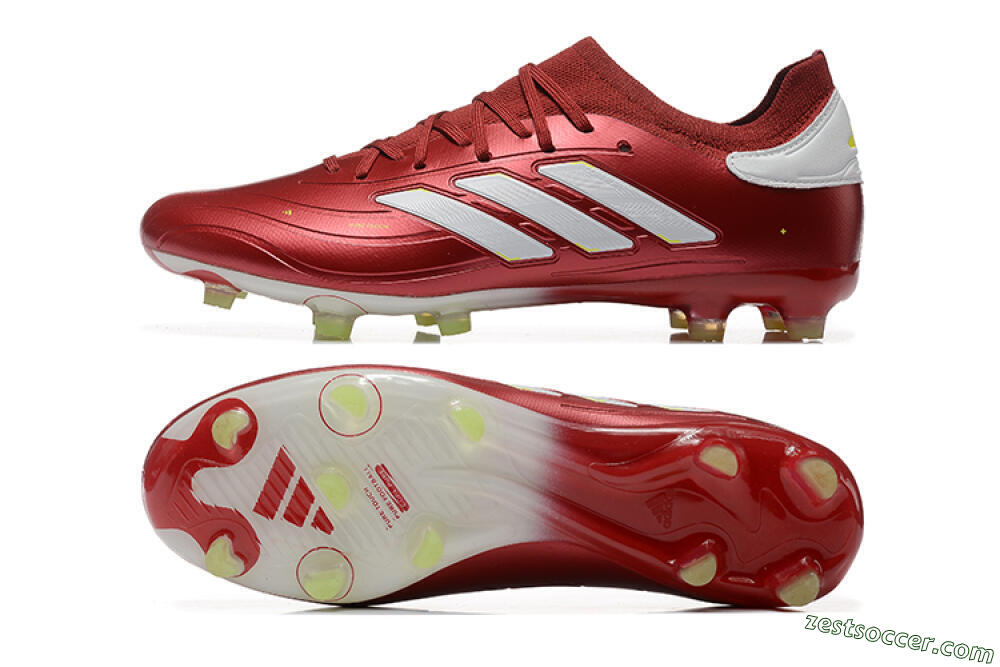 Adidas Copa Pure 2+ FG Low-Tops Soccer Cleats - Red/White/Yellow 1