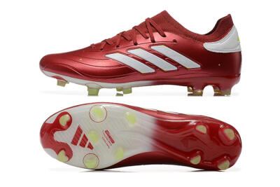 Adidas Copa Pure 2+ FG Low-Tops Soccer Cleats - Red/White/Yellow