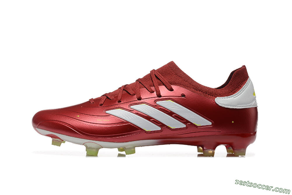 Adidas Copa Pure 2+ FG Low-Tops Soccer Cleats - Red/White/Yellow 2
