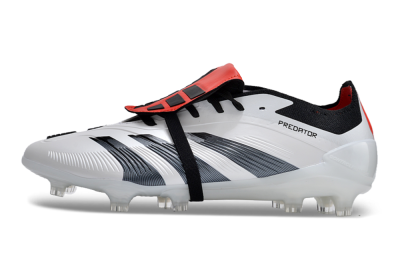 Adidas Predator Elite Foldover Tongue FG Low-Tops Soccer Cleats - White/Blue/Red