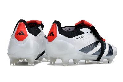 Adidas Predator Elite Foldover Tongue FG Low-Tops Soccer Cleats - White/Blue/Red