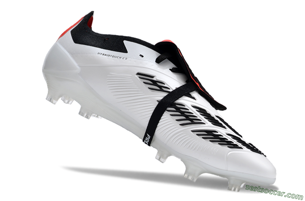 Adidas Predator Elite Foldover Tongue FG Low-Tops Soccer Cleats - White/Blue/Red 4