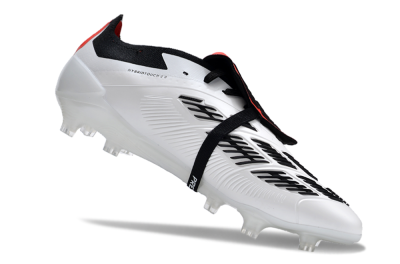 Adidas Predator Elite Foldover Tongue FG Low-Tops Soccer Cleats - White/Blue/Red