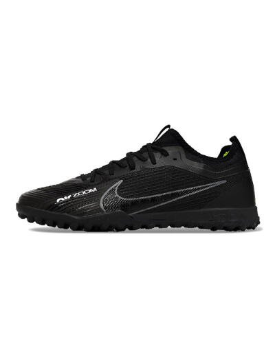 Nike Air Zoom Mercurial Vapor 15 Pro TF Low-Tops Soccer Shoes - Black/Grey/Yellow