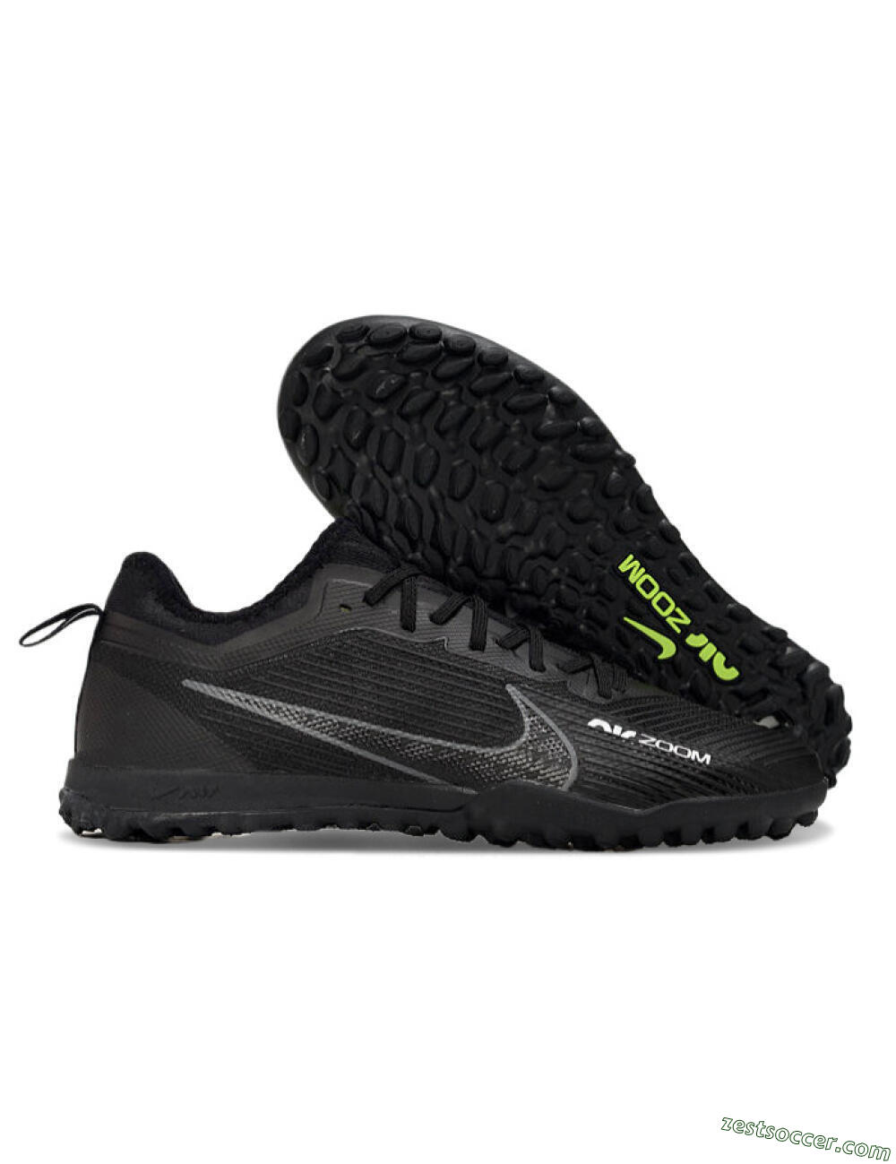 Nike Air Zoom Mercurial Vapor 15 Pro TF Low-Tops Soccer Shoes - Black/Grey/Yellow 0