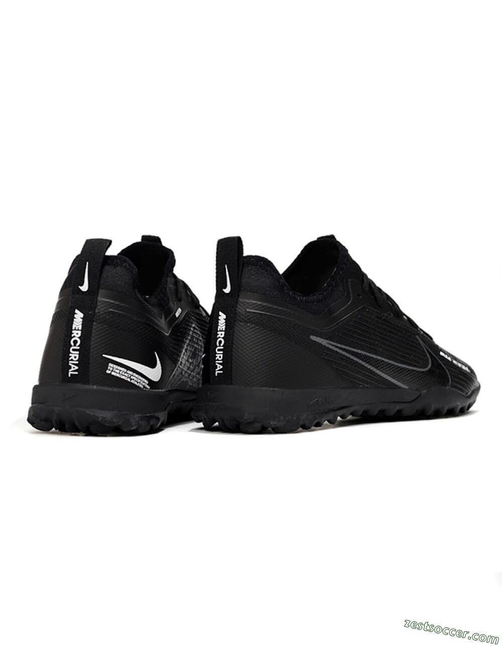 Nike Air Zoom Mercurial Vapor 15 Pro TF Low-Tops Soccer Shoes - Black/Grey/Yellow 6