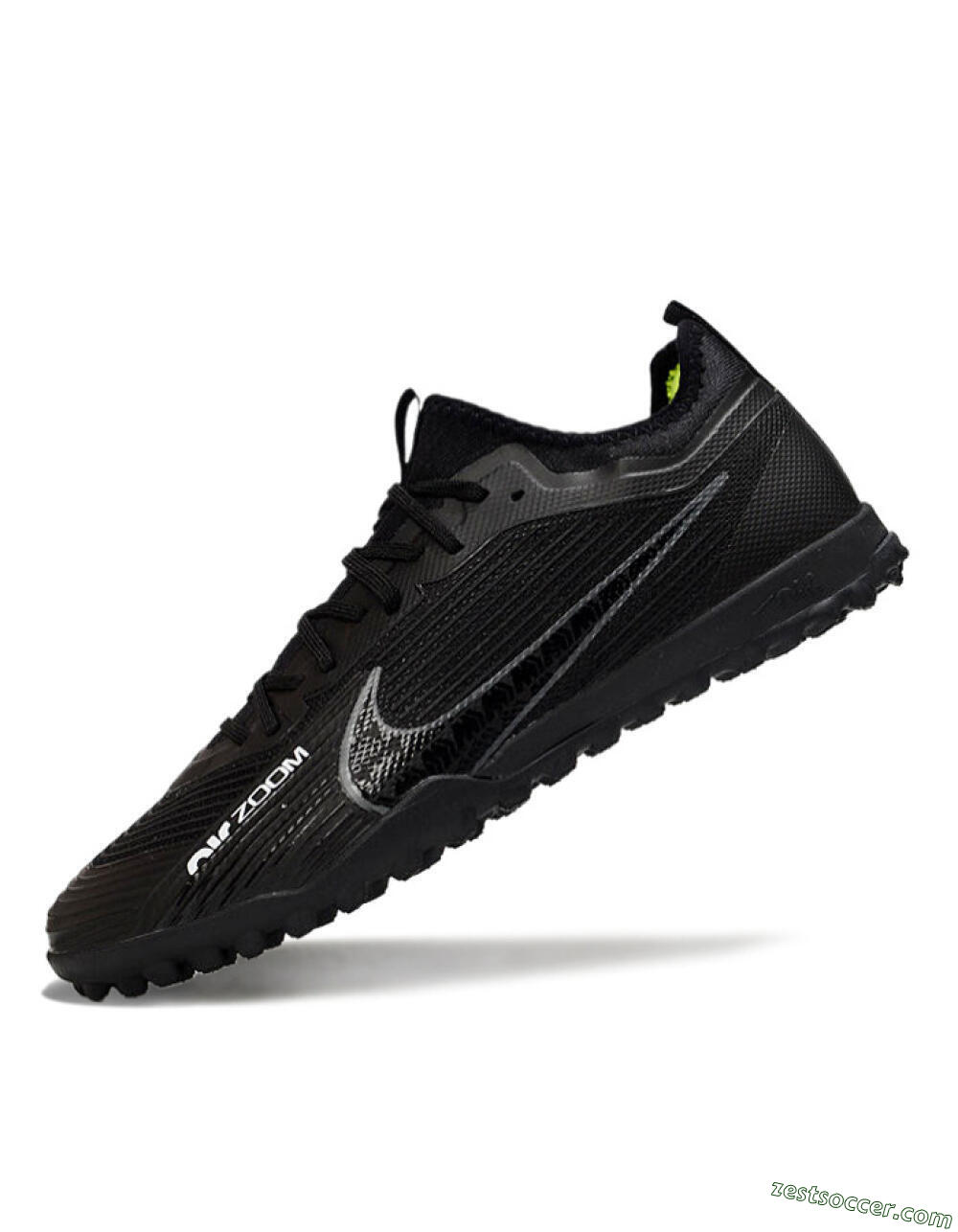 Nike Air Zoom Mercurial Vapor 15 Pro TF Low-Tops Soccer Shoes - Black/Grey/Yellow 5