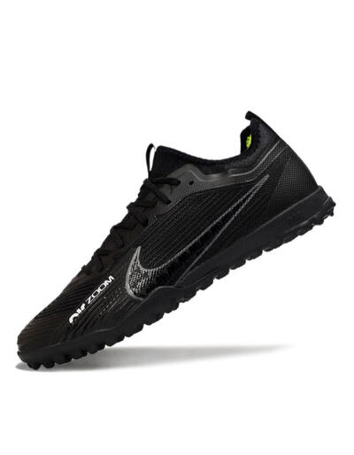 Nike Air Zoom Mercurial Vapor 15 Pro TF Low-Tops Soccer Shoes - Black/Grey/Yellow