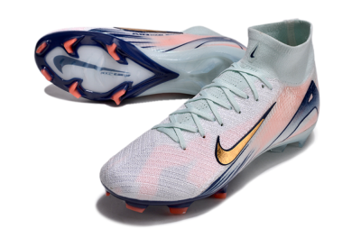 Nike Air Zoom Mercurial Superfly 10 Elite FG High-Tops Soccer Cleats - Jade/Pink/Gold
